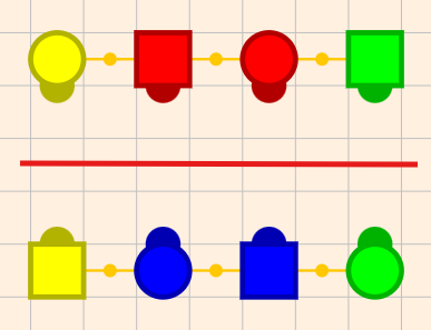 Formation in corner station where the same four people move back together