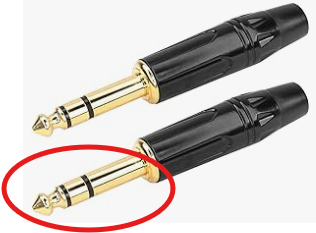 Three-contact quarter-inch phone plug