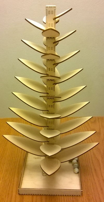 Completed marble tree