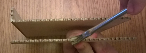 Glue on the tray pieces