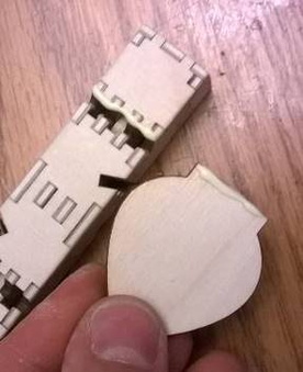 Smallest leaf glued in